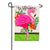 Floral Flamingo Welcome Linen Garden Flag