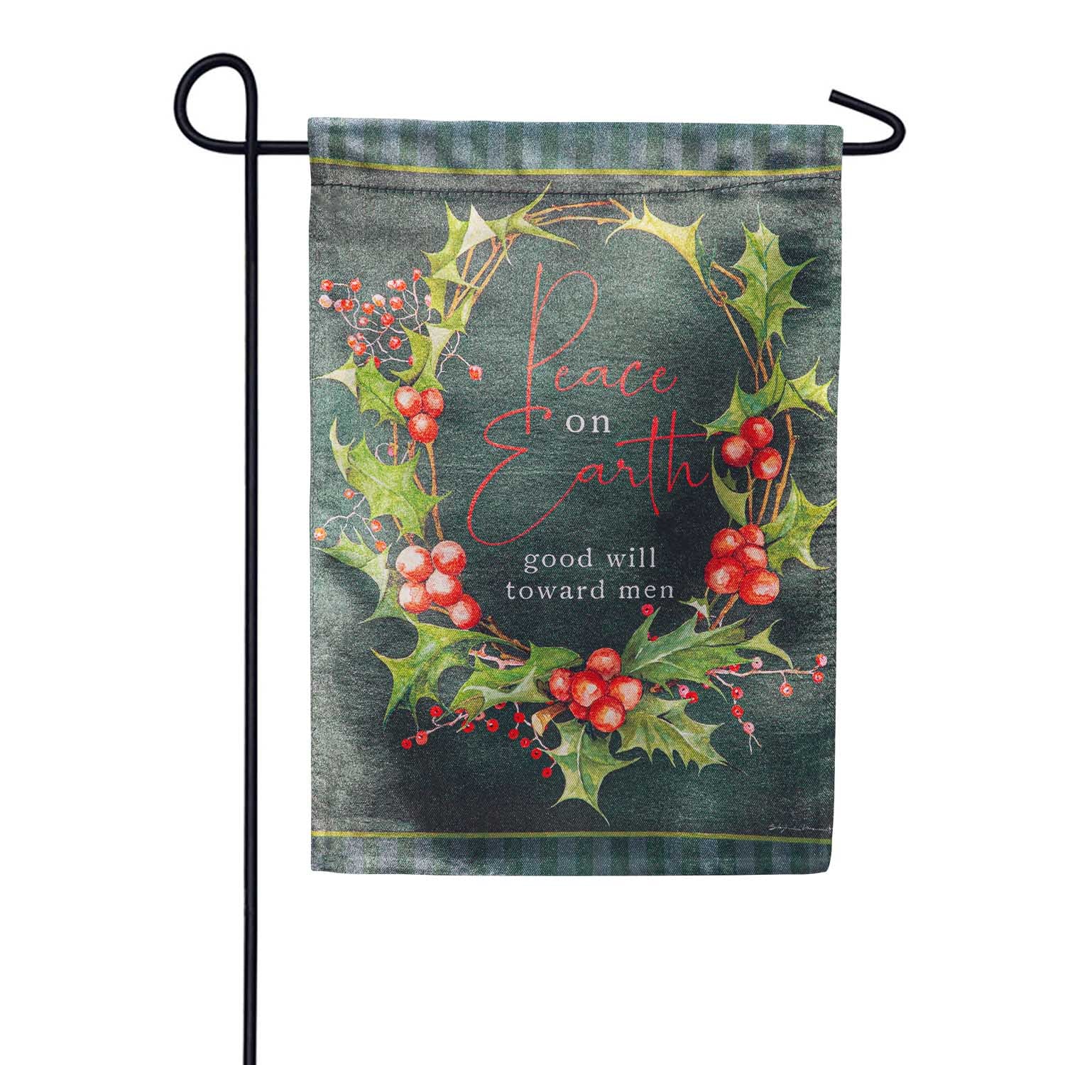 Peace on Earth Lustre Garden Flag