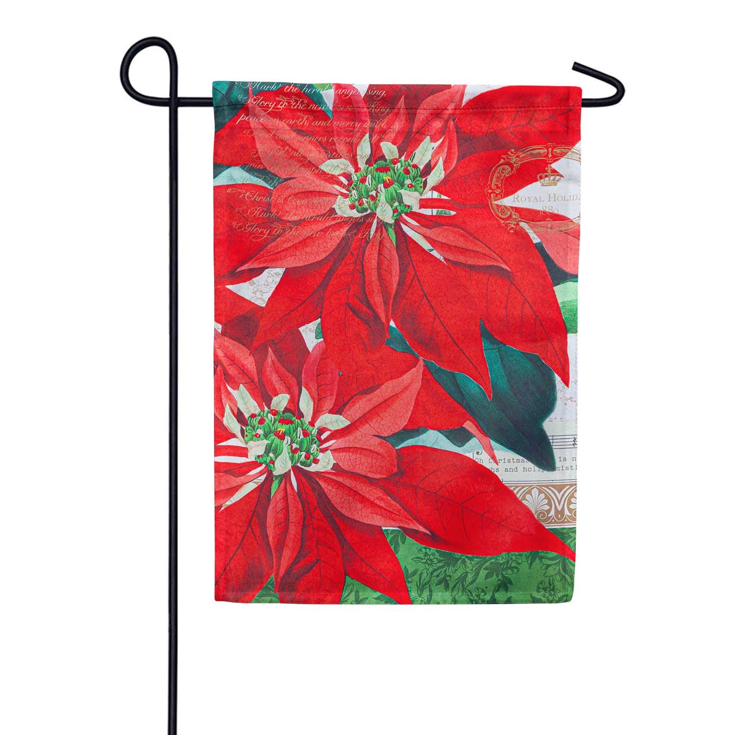 Elegant Poinsettia Double Sided Garden Flag