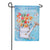 Welcome Flowers Suede Double Sided Garden Flag