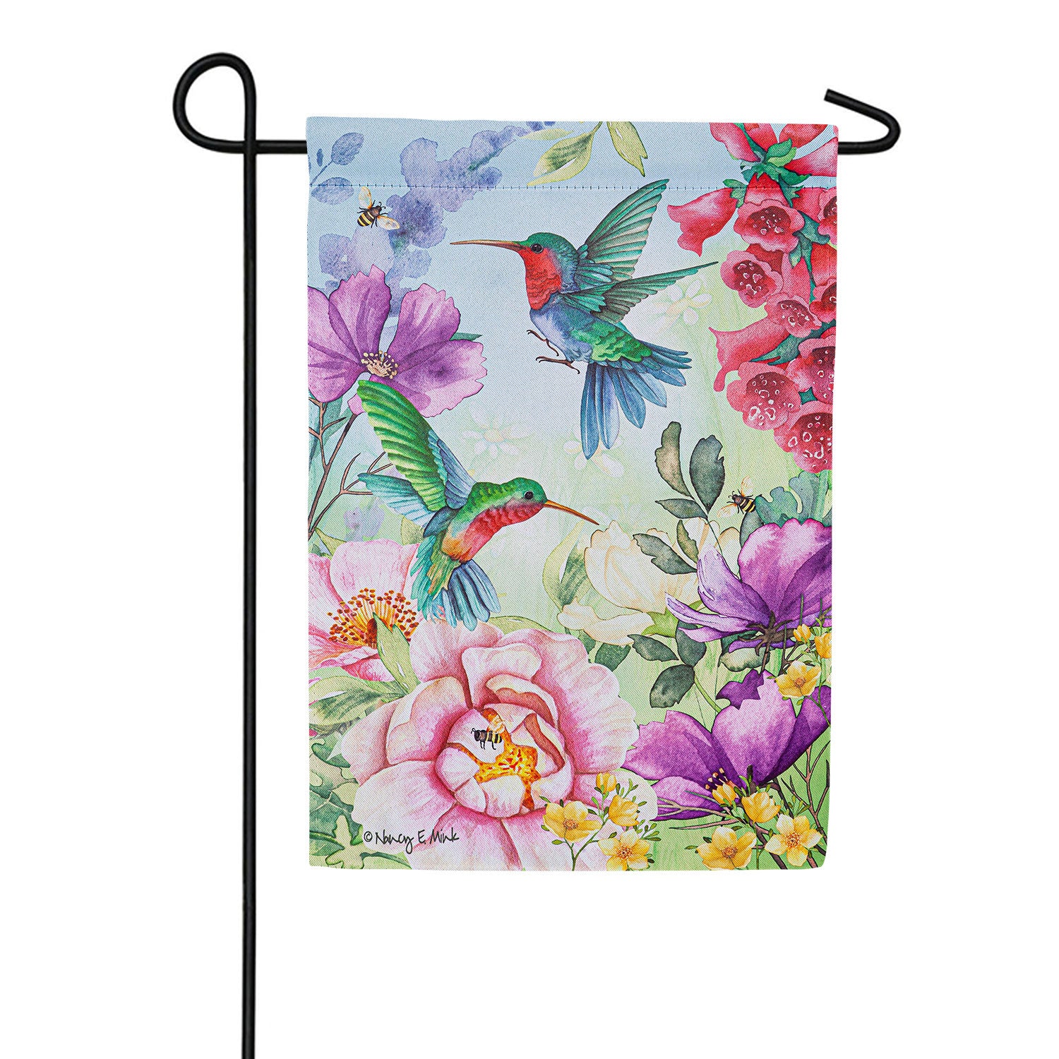 Humming Along Double Sided Garden Flag