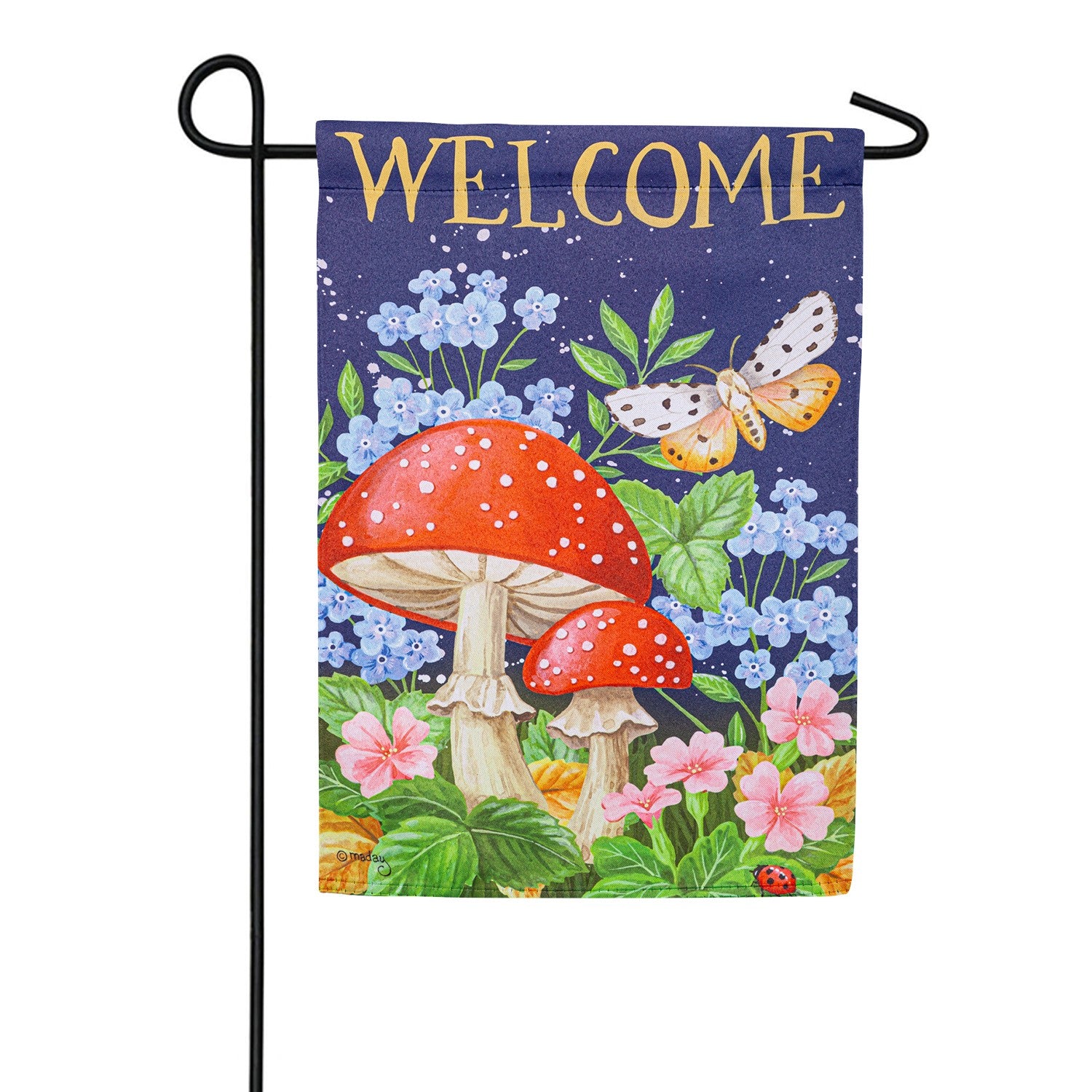 Welcome Mushroom Garden Flag