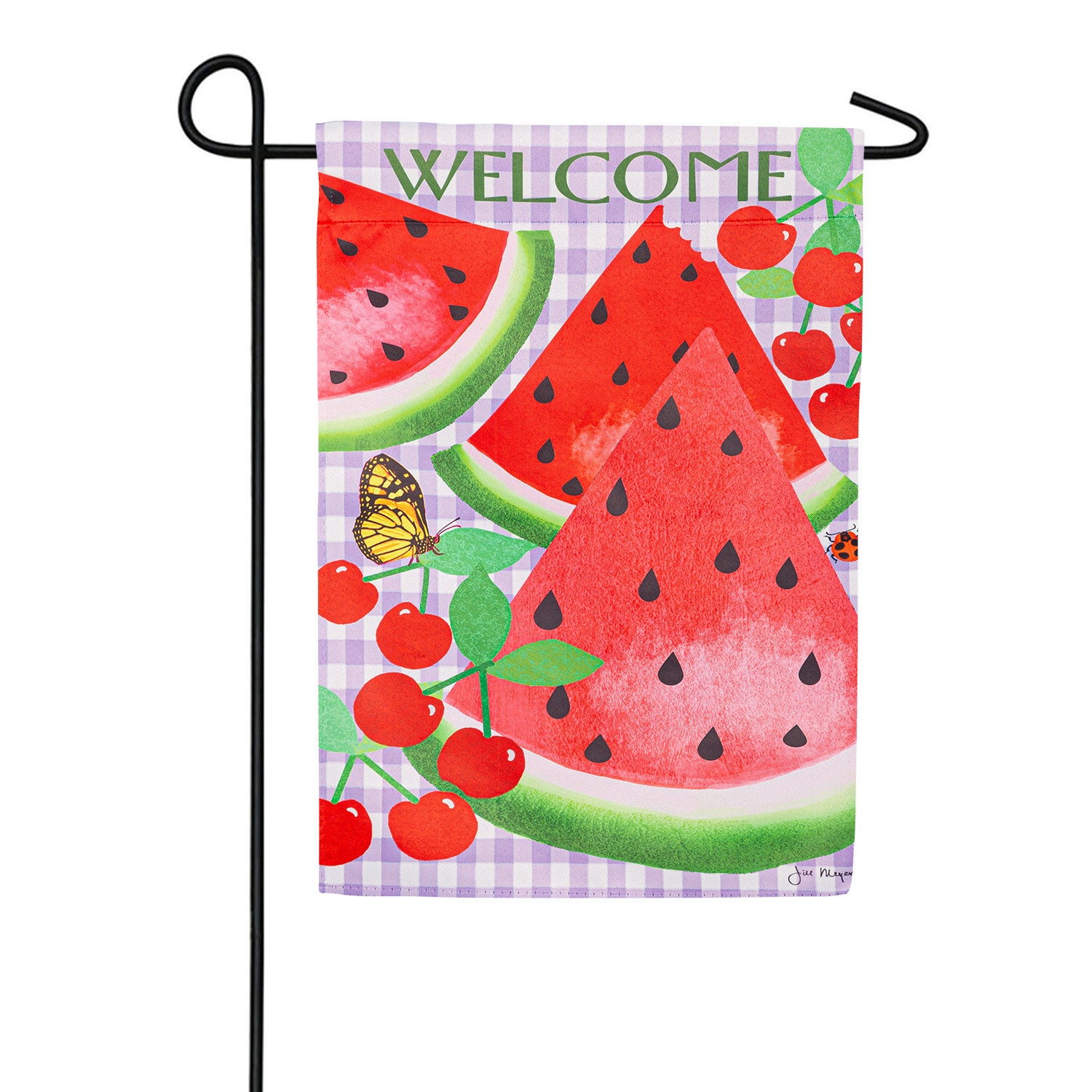 Watermelon Suede Double Sided Garden Flag