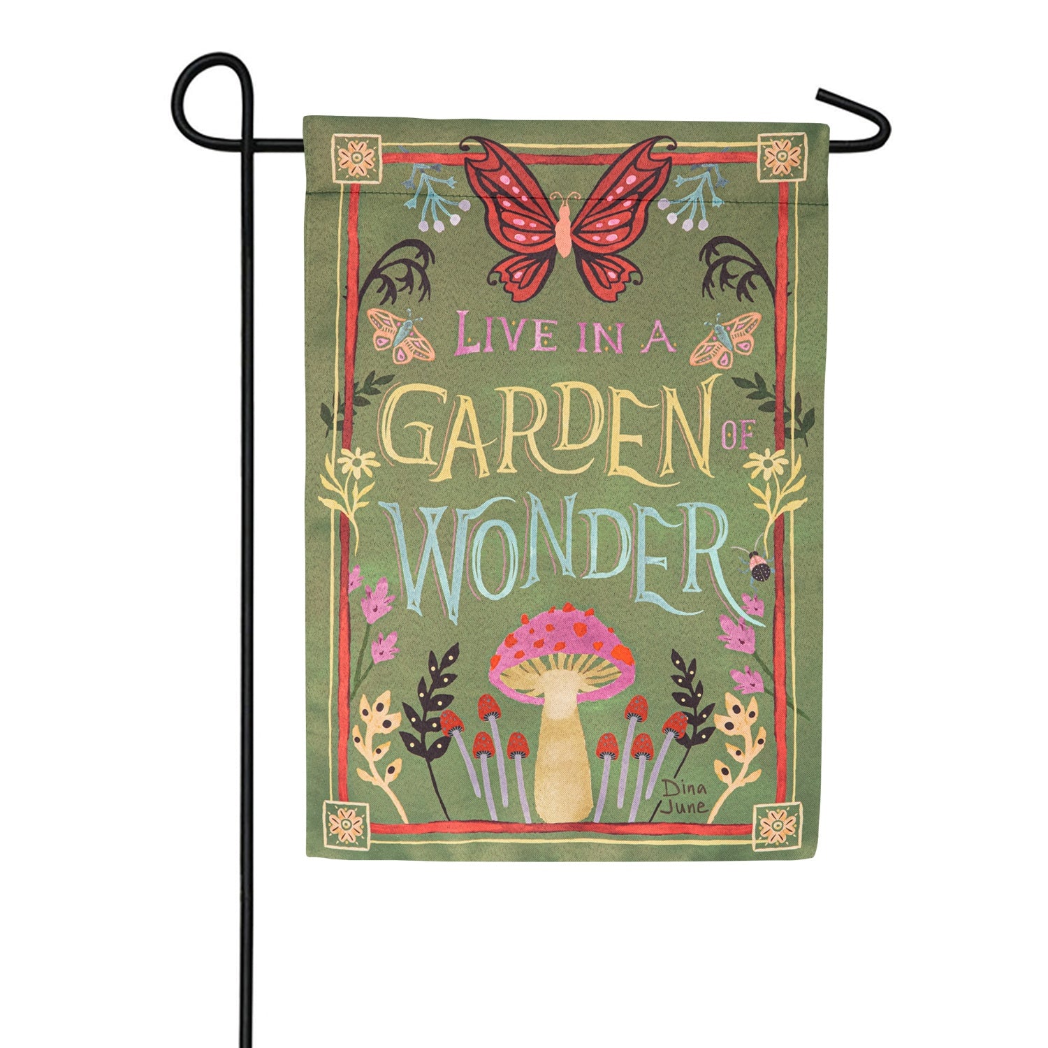 Garden of Wonder Suede Double Sided Garden Flag