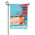 Retro Beach Suede Double Sided Garden Flag