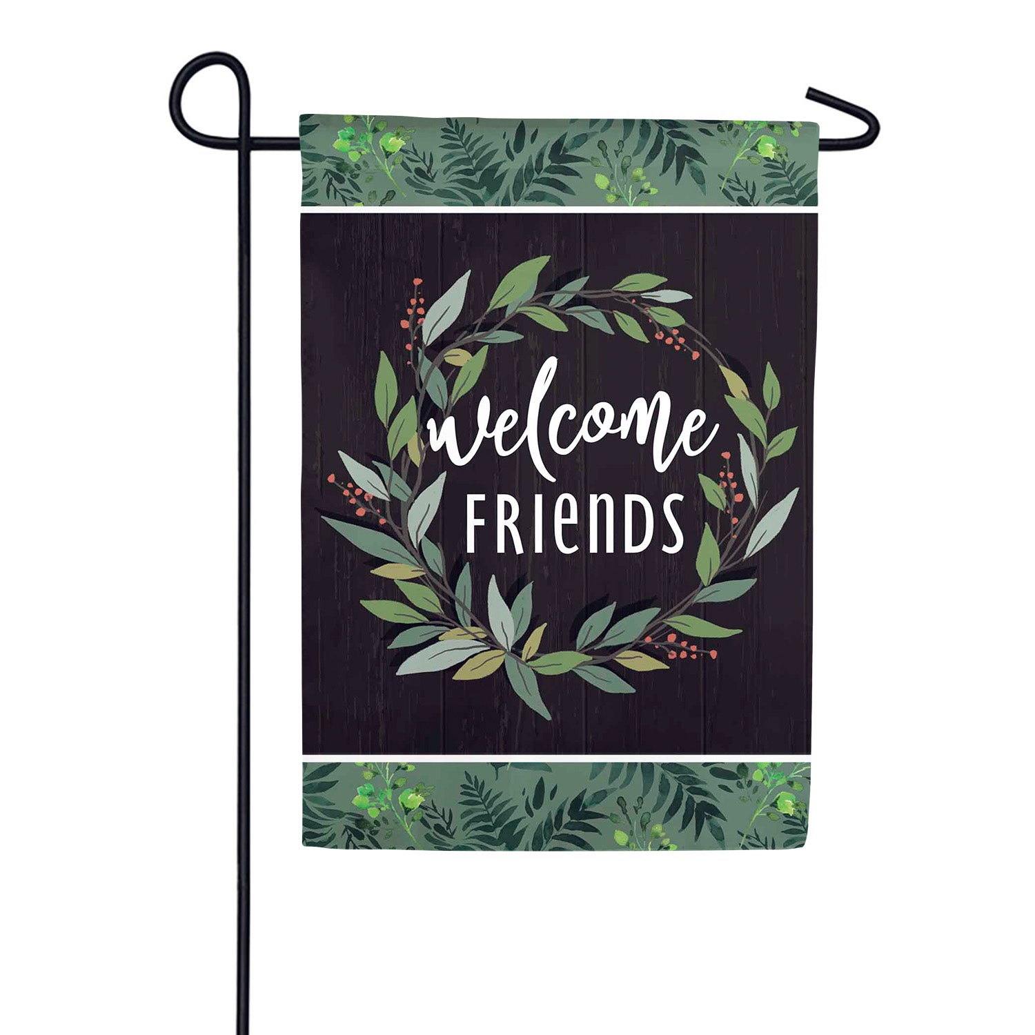 Welcome Friends Suede Double Sided Garden Flag