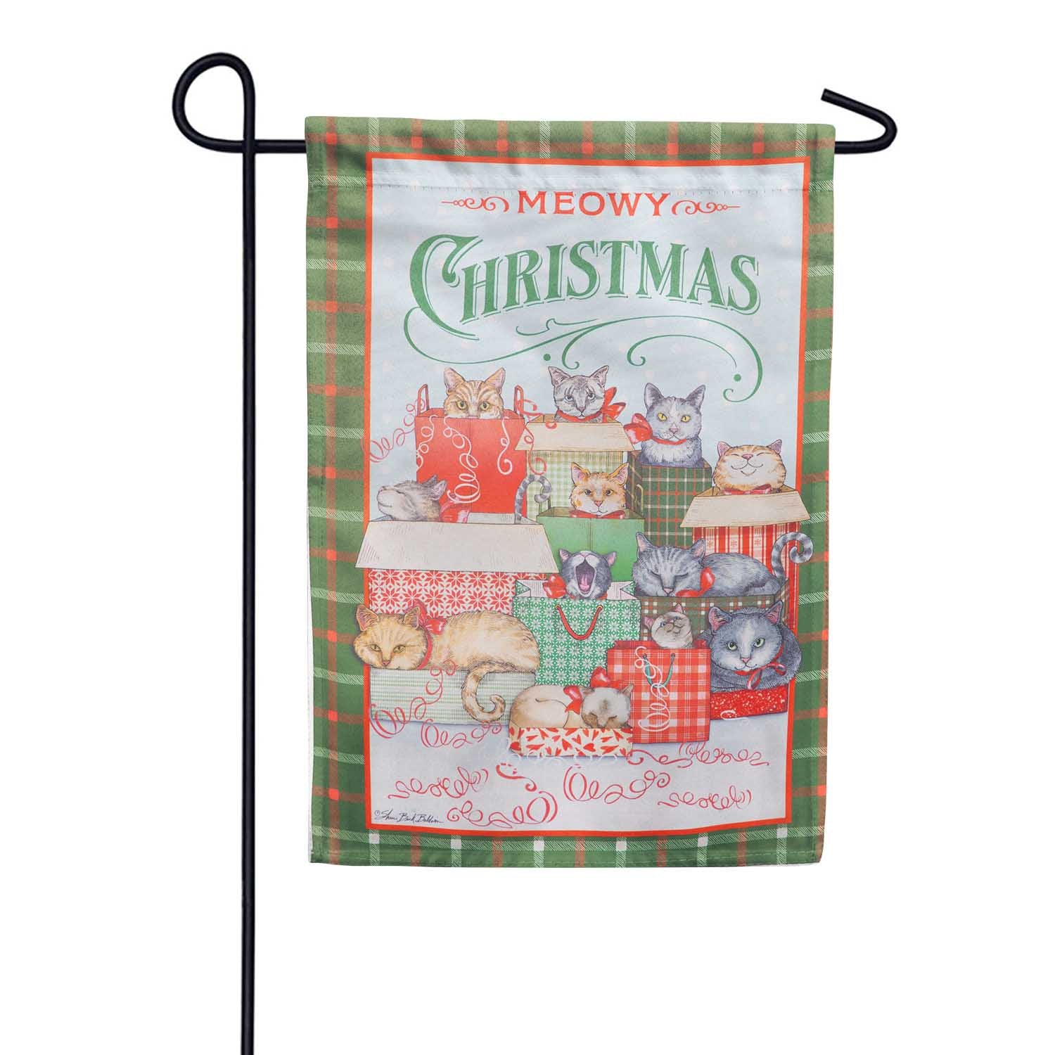 Meowy Christmas Double Sided Garden Flag