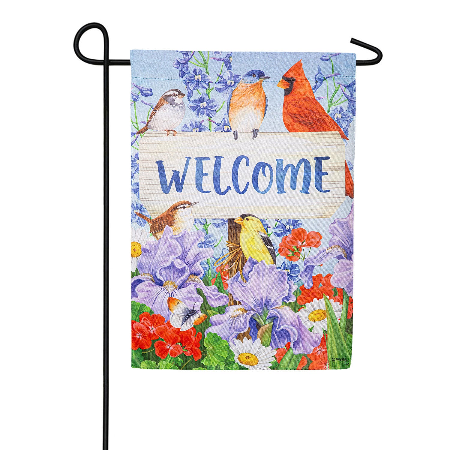 Visiting Bird Friends Double Sided Garden Flag