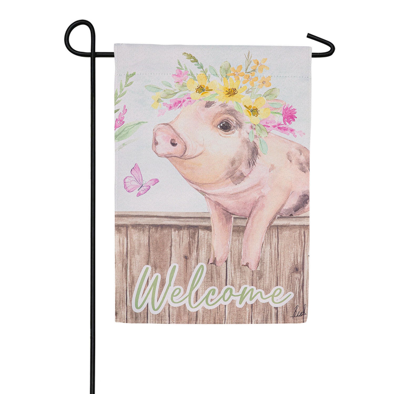 Home Spun Friends Double Sided Garden Flag