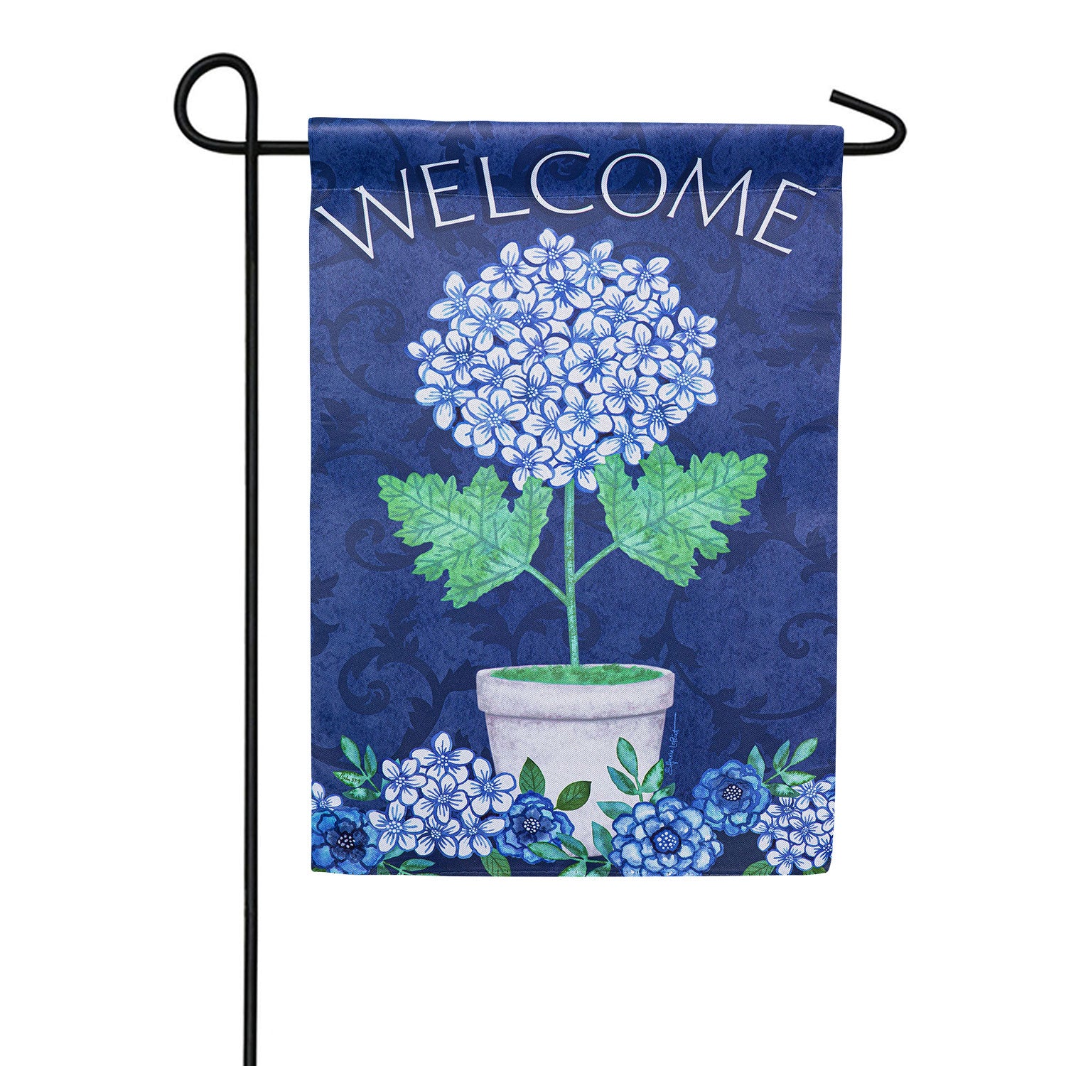 Potted Floral Double Sided Garden Flag