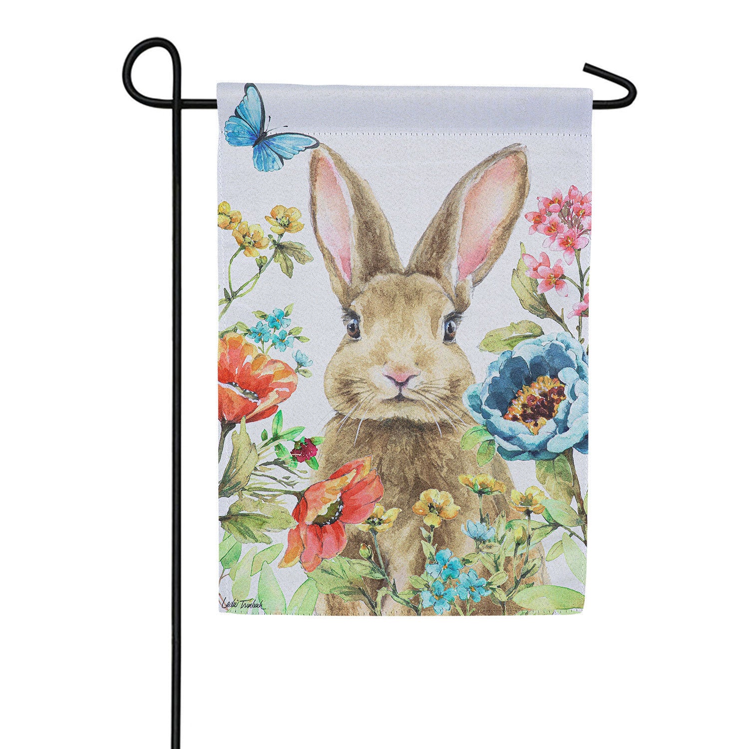 Garden Bunnies Double Sided Garden Flag