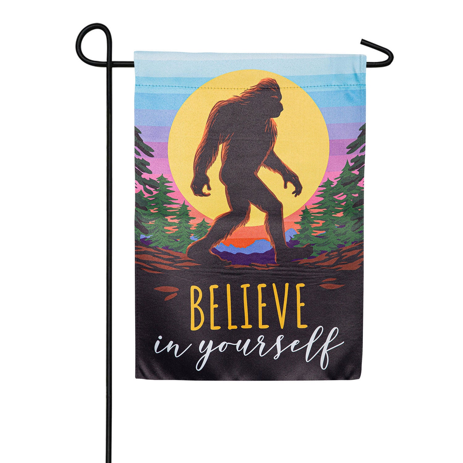 Big Foot Believe In Yourself Double Sided Garden Flag