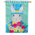 Mister Easter Bunny Applique House Flag