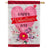 Happy Valentine's Day Heart and Floral Applique House Flag