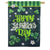 Happy St. Patrick's Day Shamrocks Applique House Flag