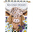 Highland Cow Welcome Friends Double Sided Applique House Flag