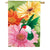 Hummingbird and Daisy Trio Double Sided Applique House Flag