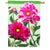 Peony Garden Double Sided Applique House Flag