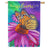 Coneflower & Butterfly Applique House Flag