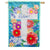 Floral Easter Cross Applique House Flag