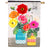 Poppies and Painted Cans Double Sided Applique House Flag