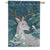 Woodland Deer Welcome Appliqued House Flag