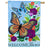 Welcome Home Butterflies Double Sided Applique House Flag