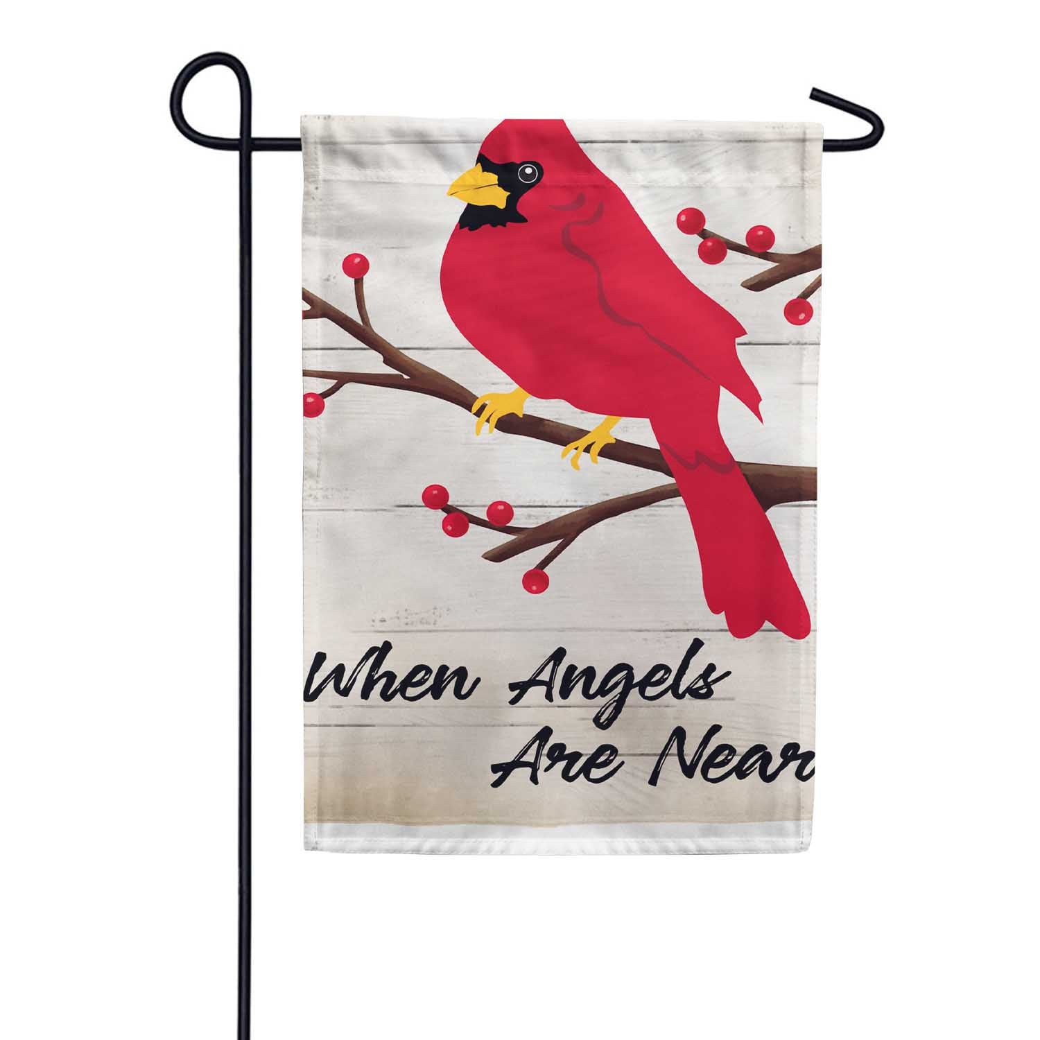 When Angels are Near Applique Garden Flag