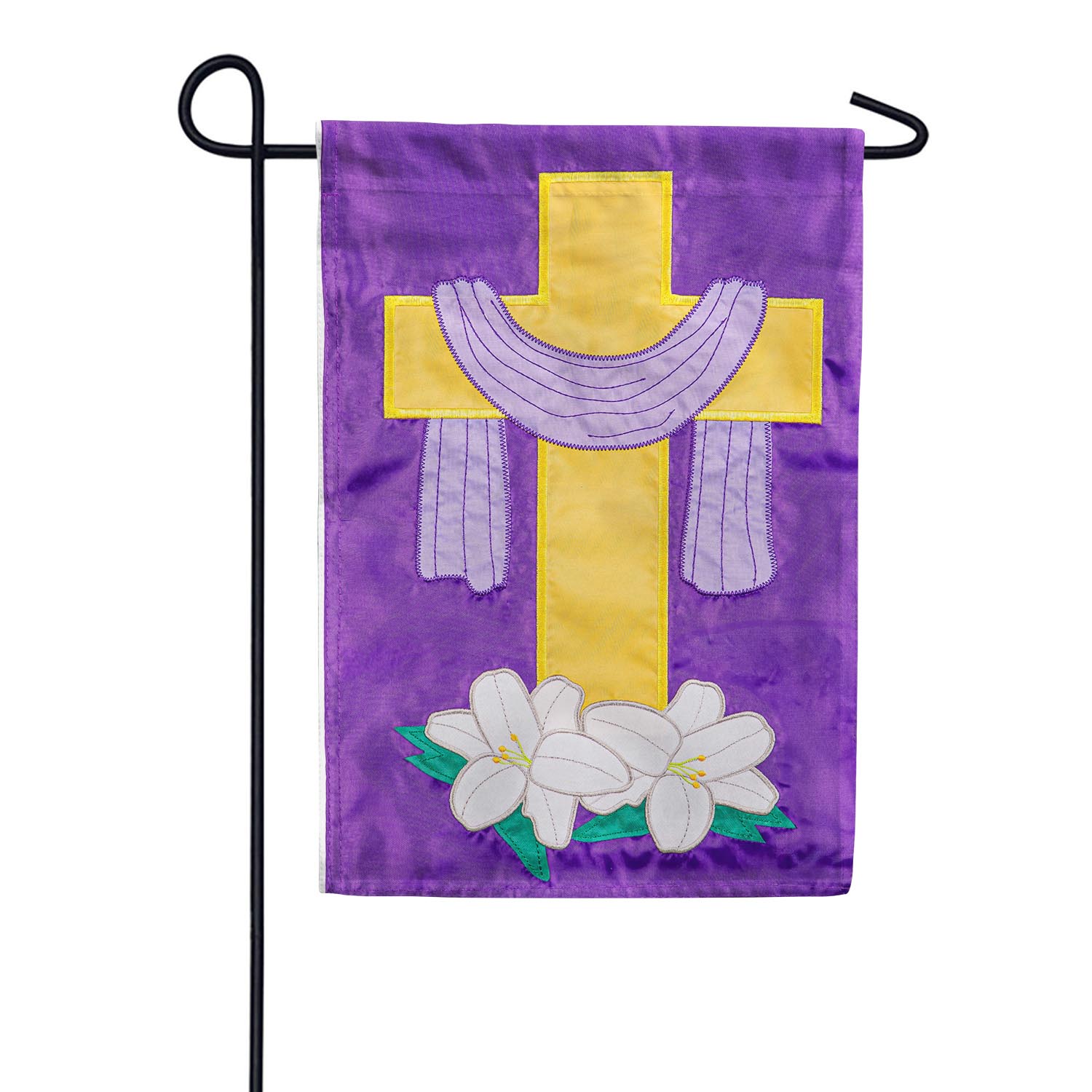 Easter Cross Basic Applique Garden Flag