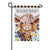 Highland Cow Welcome Friends Double Sided Applique Garden Flag