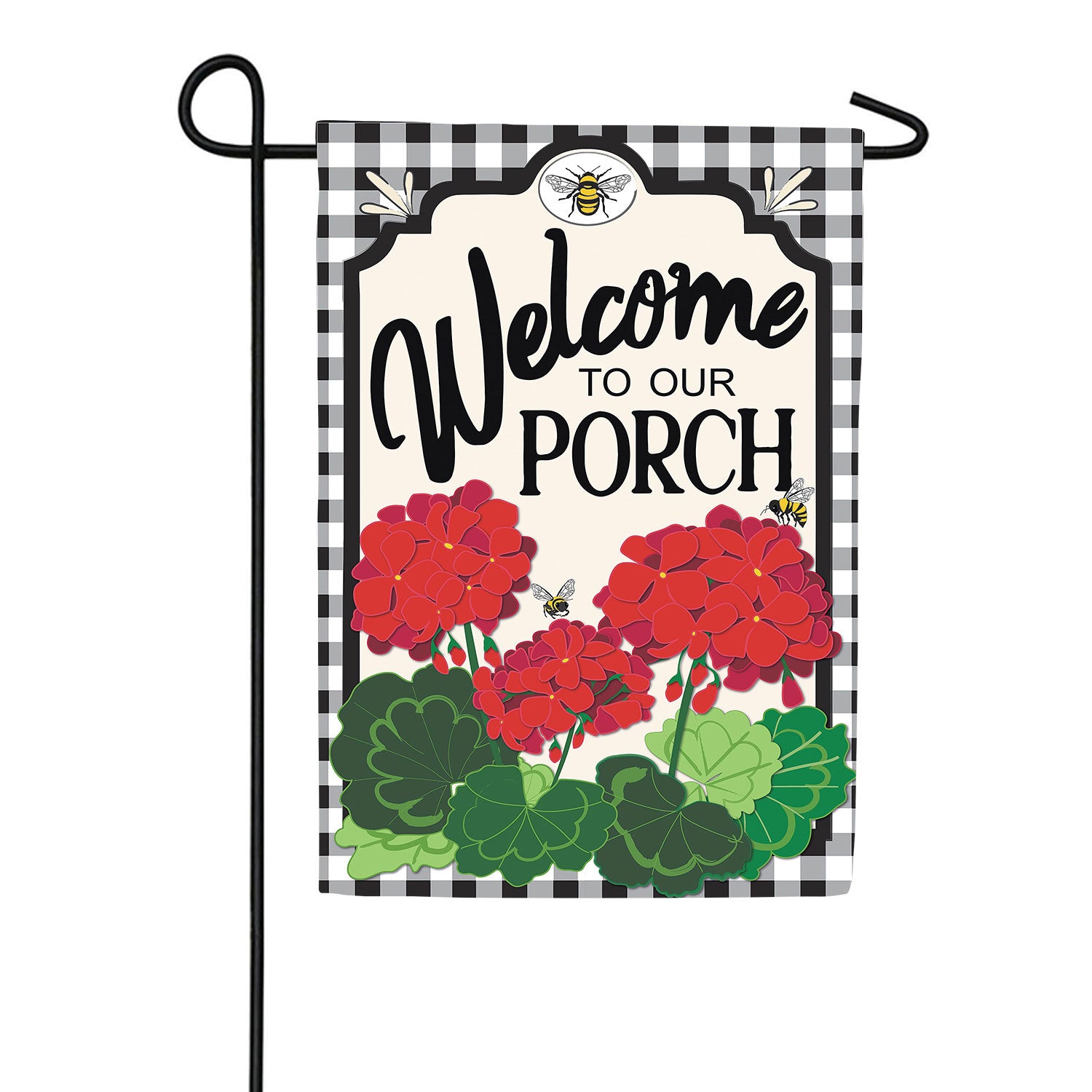 Welcome to Our Porch Double Sided Applique Garden Flag