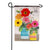 Poppies and Painted Cans Double Sided Applique Garden Flag