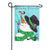 Snowman and Chickadee Applique Garden Flag