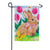 Tulips and Bunny Friend Appliqued Garden Flag