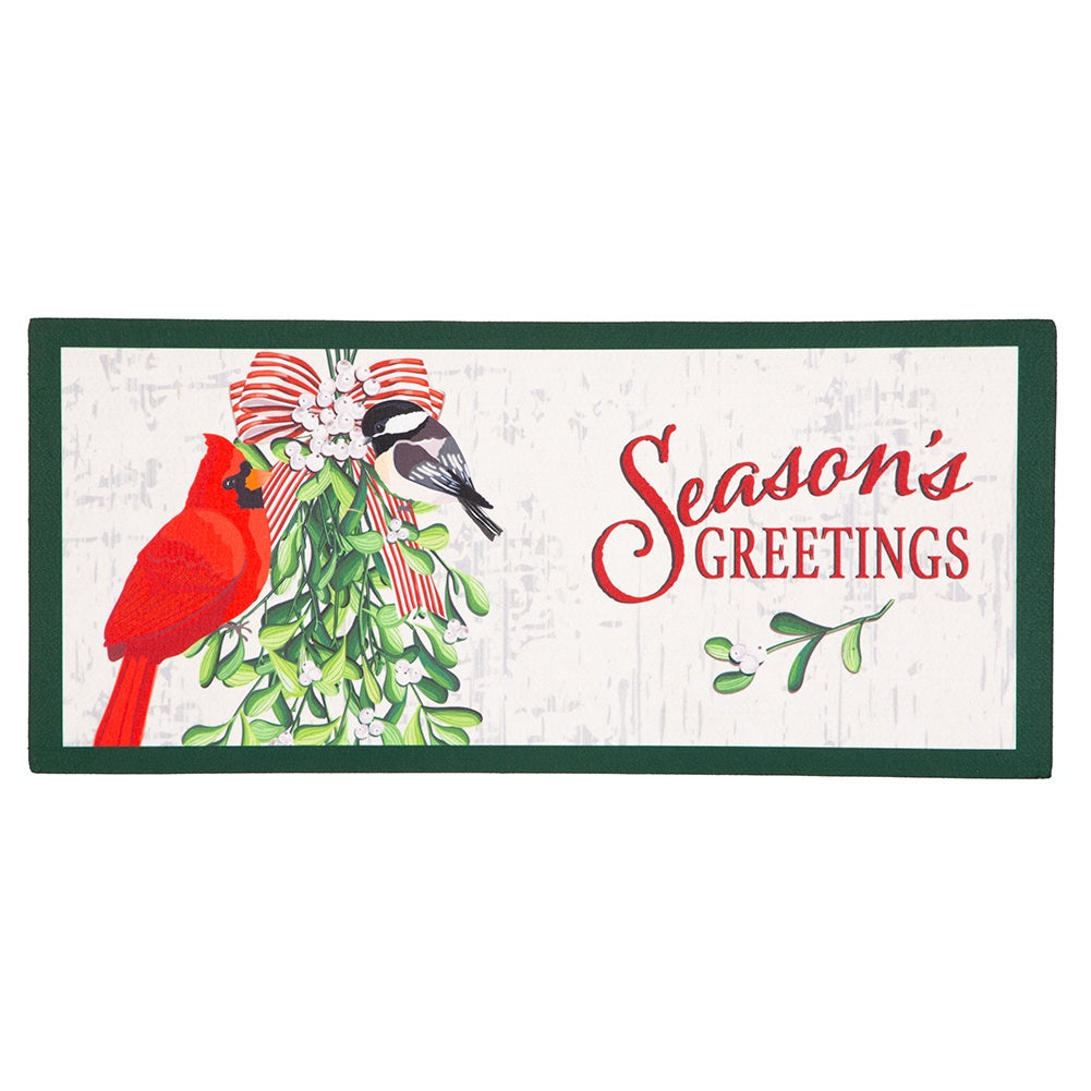 Mistletoe and Cardinal Sassafras Switch Mat