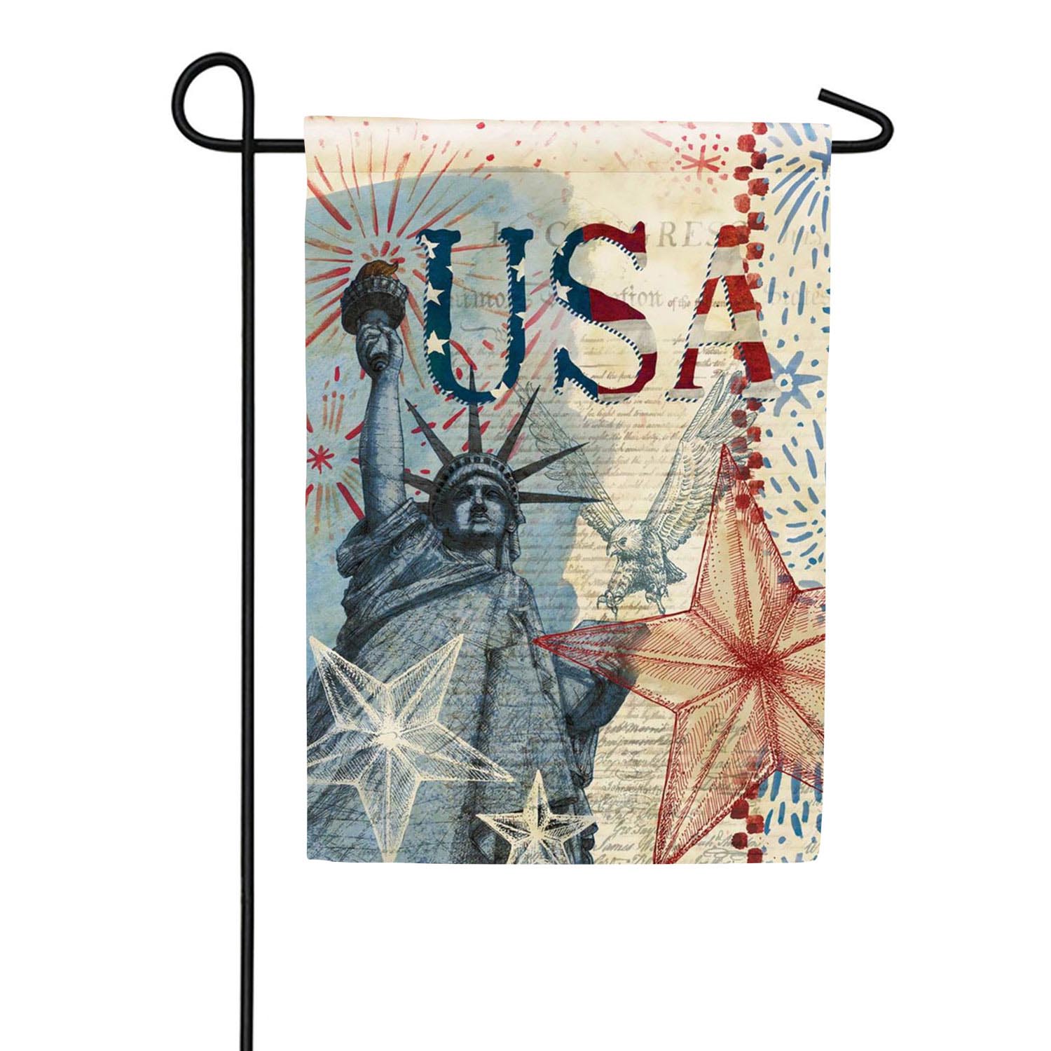 Patriotic Collage Double Sided Garden Flag