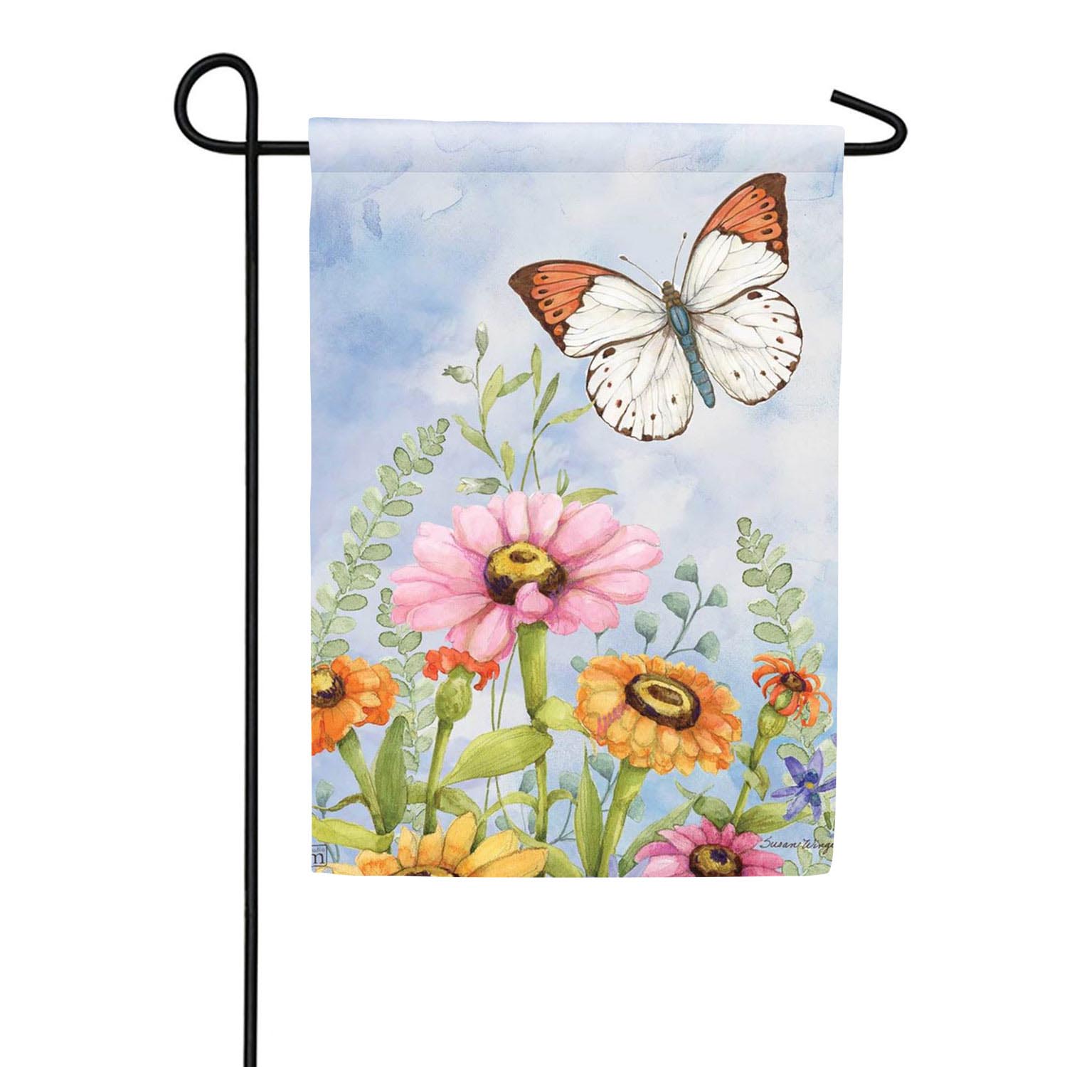 Flutterby Garden Double Sided Garden Flag