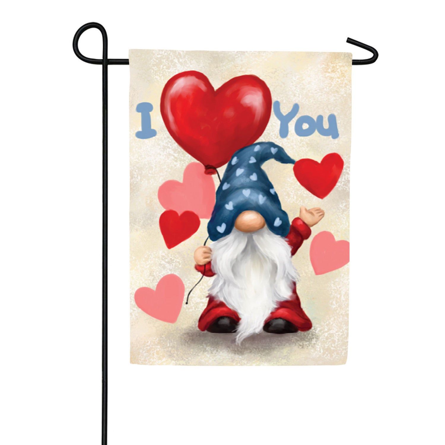 Valentine Gnome Garden Flag