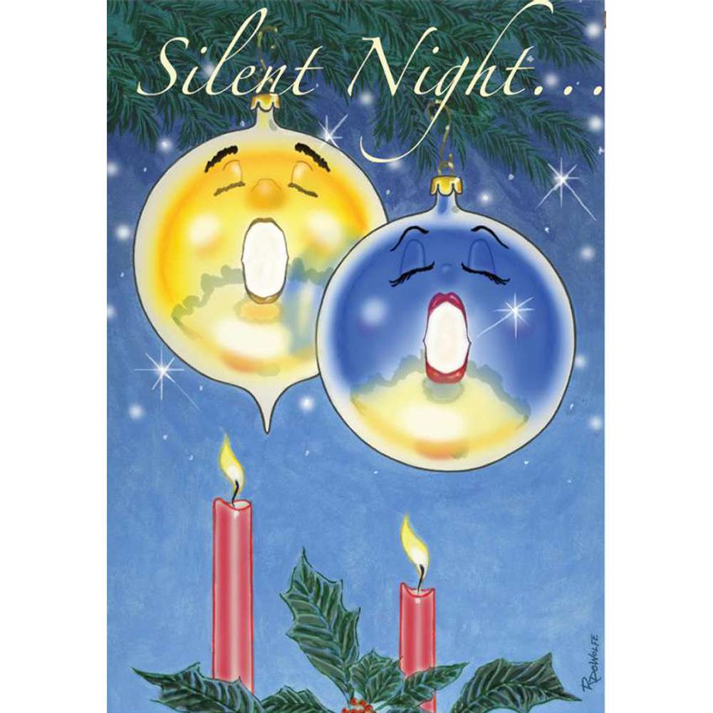 Silent Night Ornaments PremierSoft Double Sided House Flag