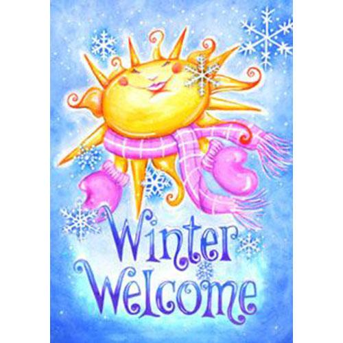 Winter Welcome Garden Flag