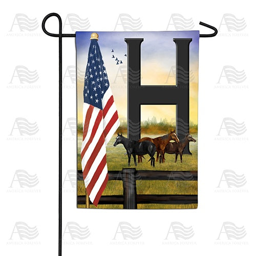 America Forever American Country Sunrise Monogram Double Sided Garden ...