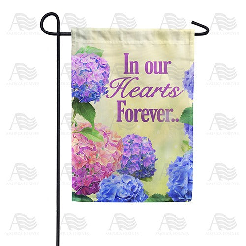 In Our Hearts Forever Double Sided Garden Flag