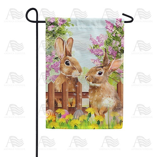 Discussing Easter Deliveries Double Sided Garden Flag