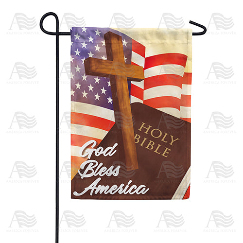 God Bless America Patriotic Double Sided Garden Flag