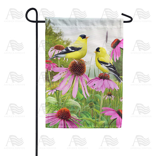 Goldfinch and Sunflowers Garden Flag