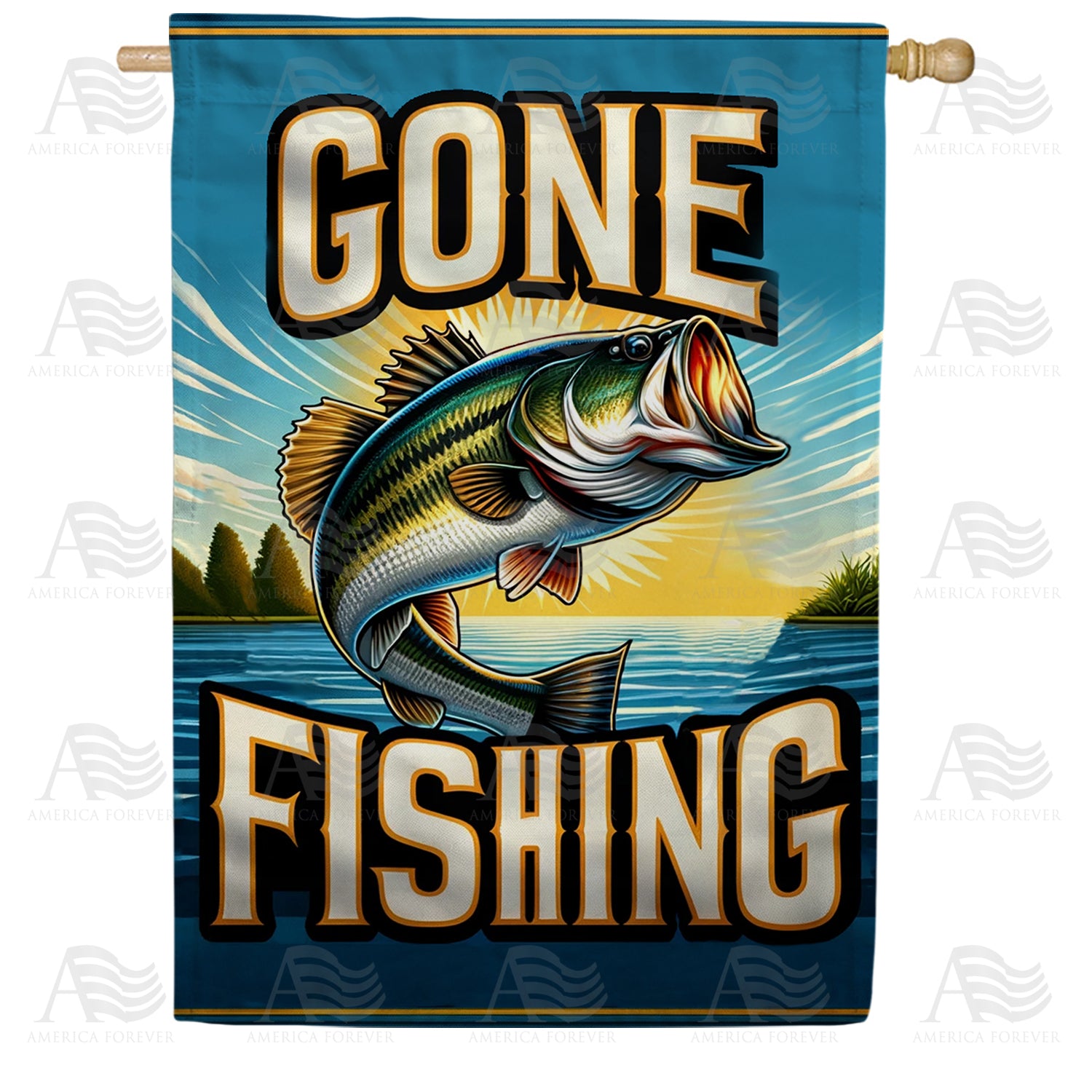 Gone Hunting & Fishing Flag – FlyAFlag