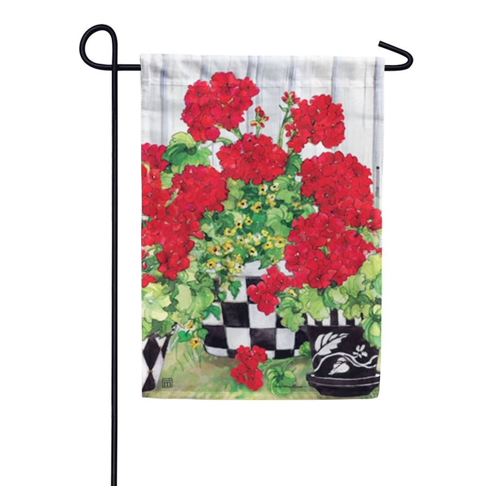 Magnet Works Geranium Flowers Garden Flag: Flagsrus.org