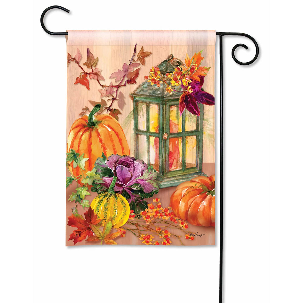 Magnet Works Autumn Lantern Garden Flag: Flagsrus.org